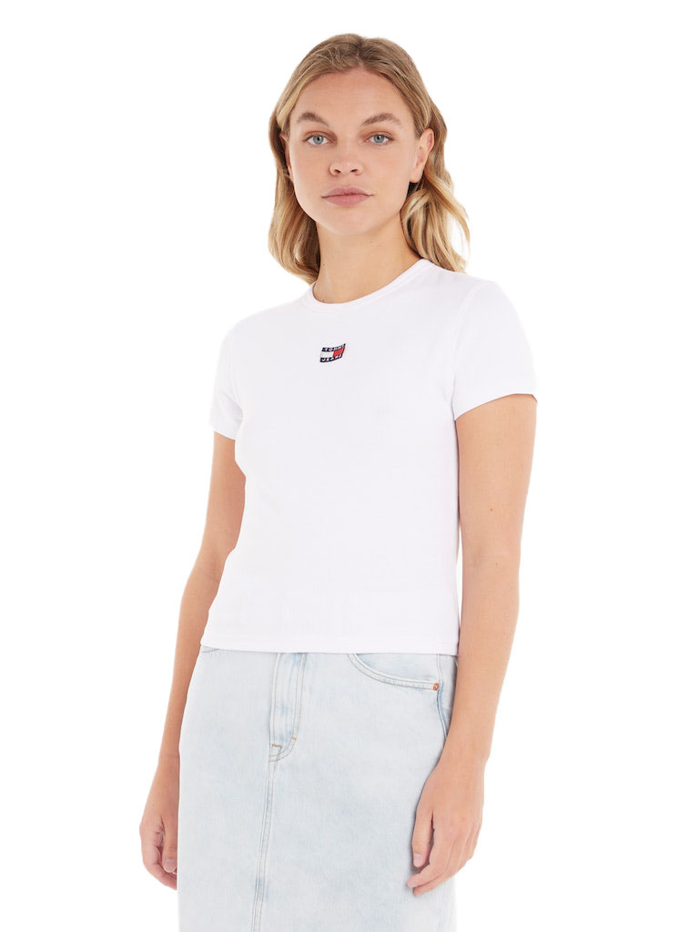 biały t shirt damski